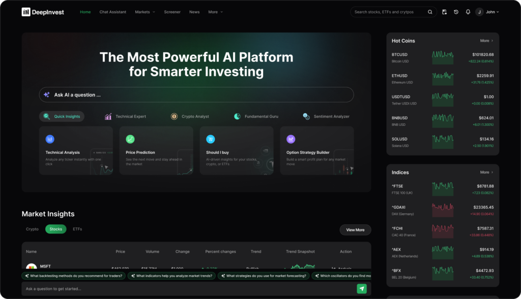 AI investment platform